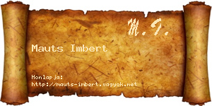 Mauts Imbert névjegykártya
